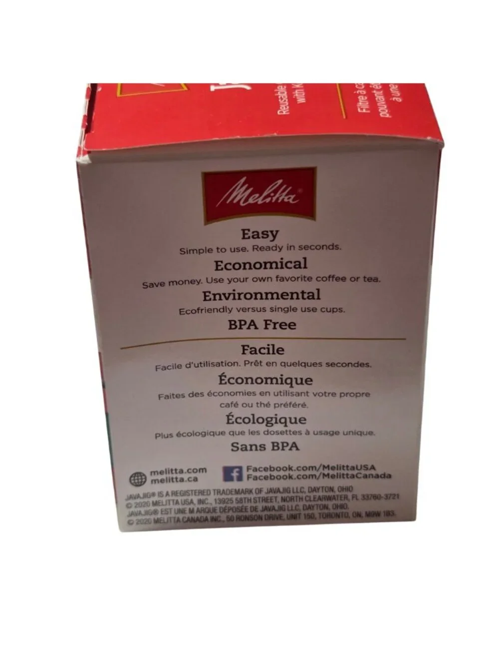 Melitta JavaJig Reusable Coffee Filter System Keurig 1.0 2.0 Brewers 60 Filters